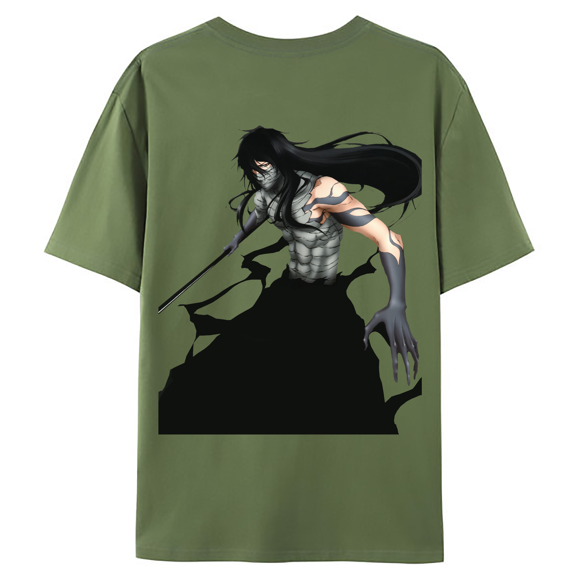 （画像用） ブリーチ 黒崎一護（くろさき いちご）BLEACH Kurosaki Ichigo 綿100％ メンズ半袖Tシャツ（バックプリント） 通気性